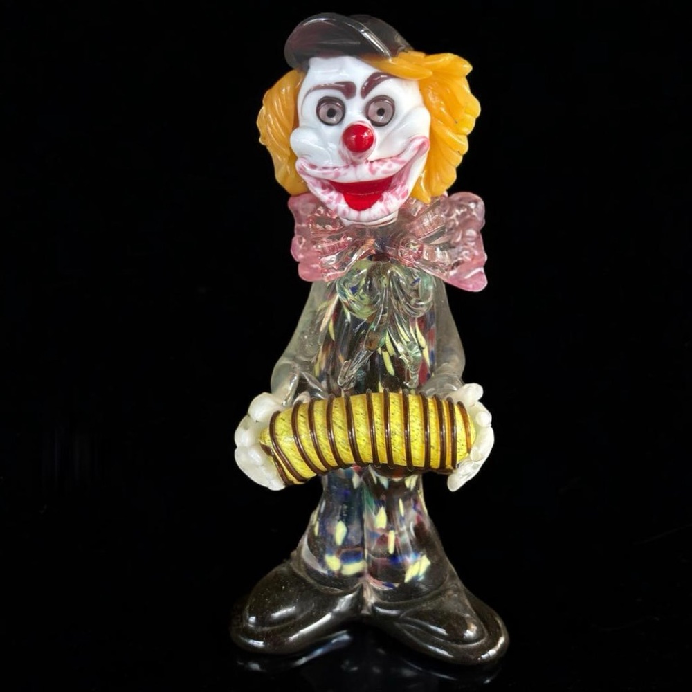 Franco Toffolo Murano Italy Glass Clown Sculpture